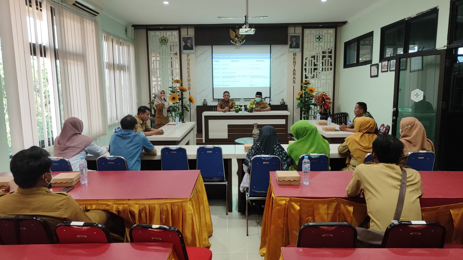 Danramil 0817/16 Dukun Hadiri Lokakarya Mini Lintas Sektor di Puskesmas Mentaras