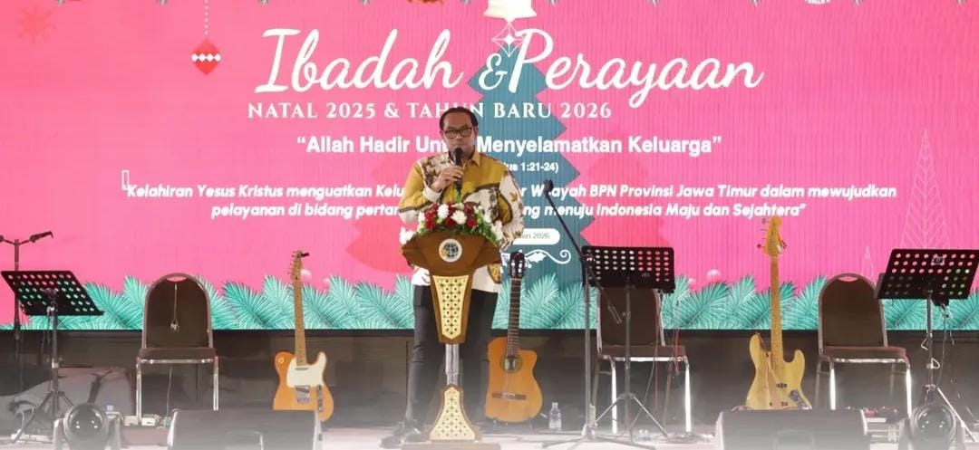 Natal 2025 di Kanwil BPN Jatim: Nilai Spiritual Jadi Landasan Pelayanan dan Kerukunan