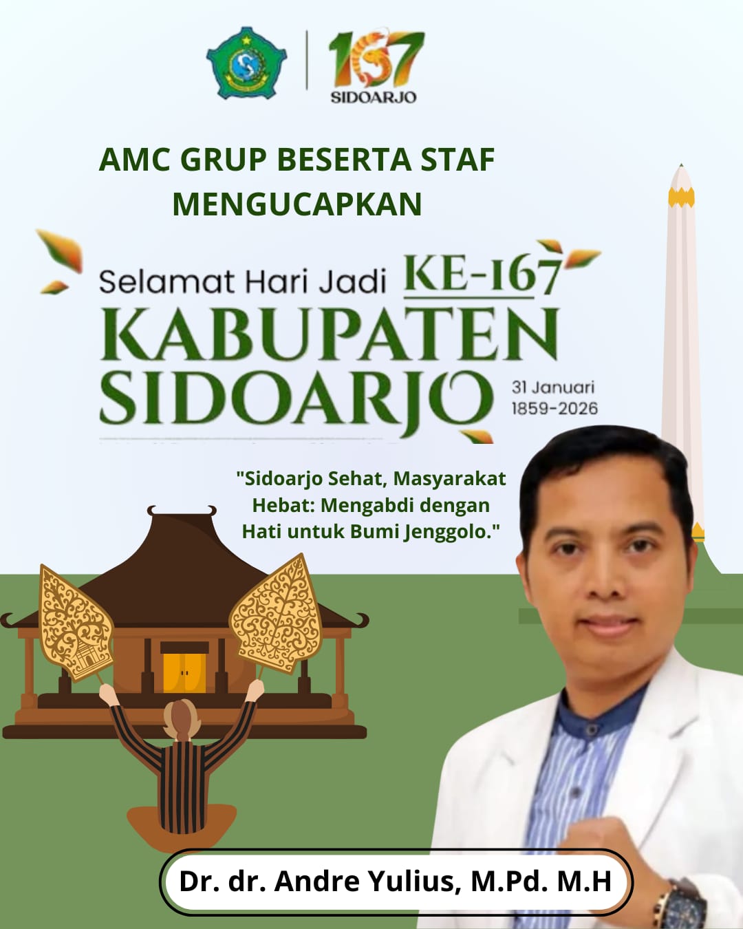 Harjasda ke-167: ‘Dokter Idola Rakyat’ Dr. Andre Yulius Ajak Seluruh Elemen Bangun Sidoarjo dengan Ketulusan